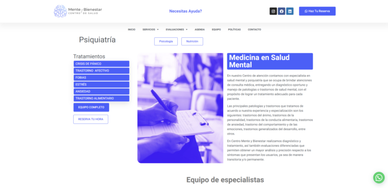 Páginas web Clinicas