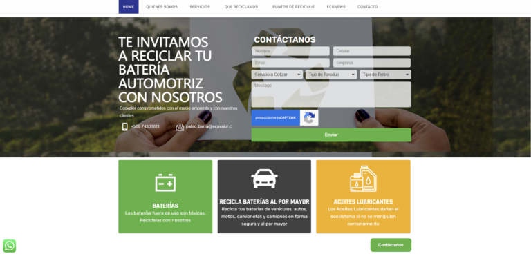 Páginas web Ecologicos
