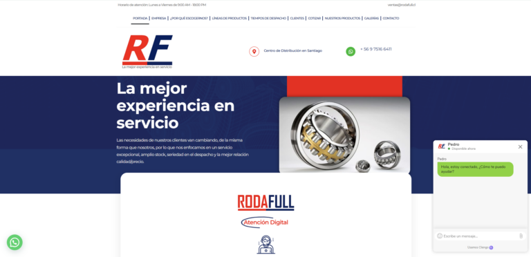 Páginas web industria