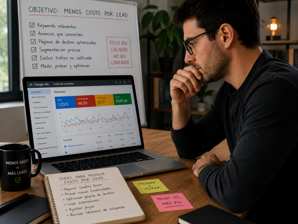 Cómo bajar el costo por lead en Google Ads