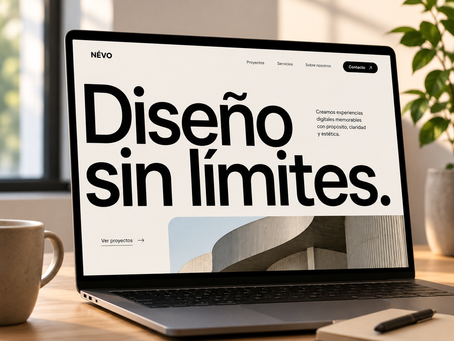 Tipografía gigante, texto discreto: la tendencia de jerarquía exagerada en el diseño web 2026