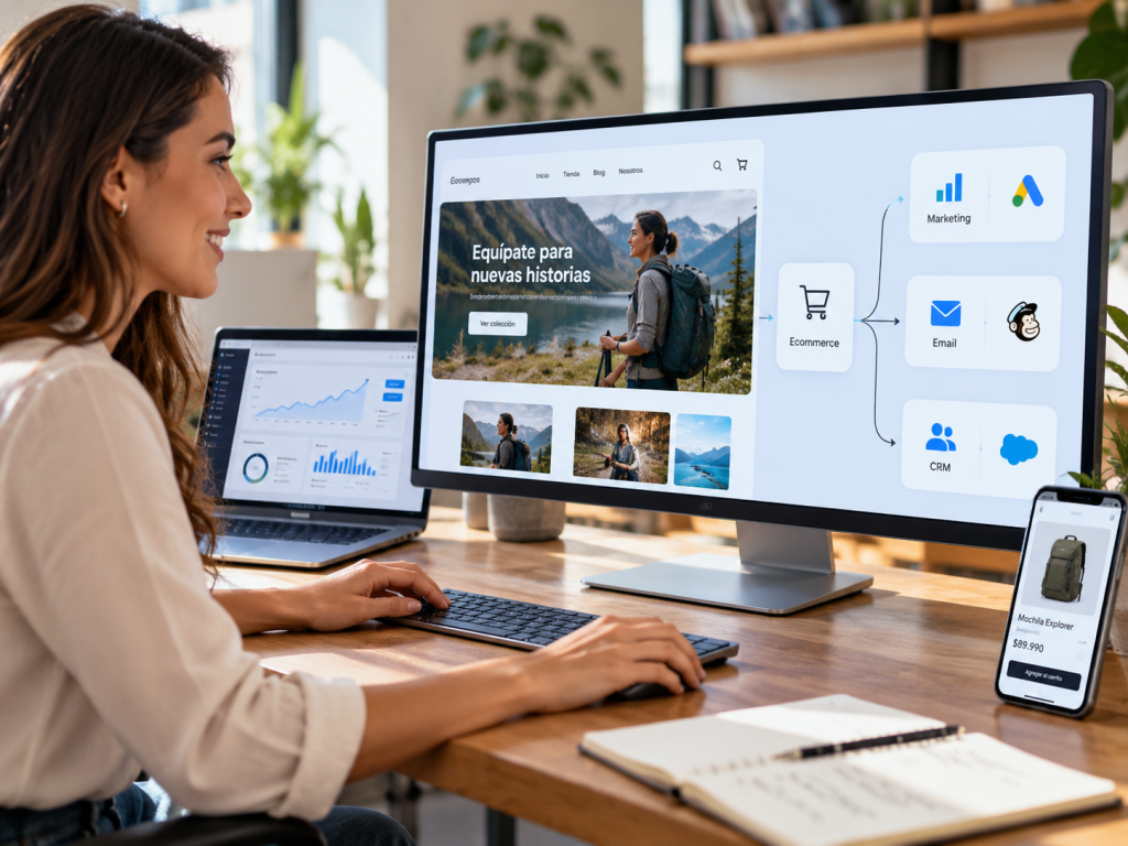 Tu web como parte de un "stack conectado": qué gana tu sitio al integrarse de verdad con tu ecommerce y tus herramientas de marketing