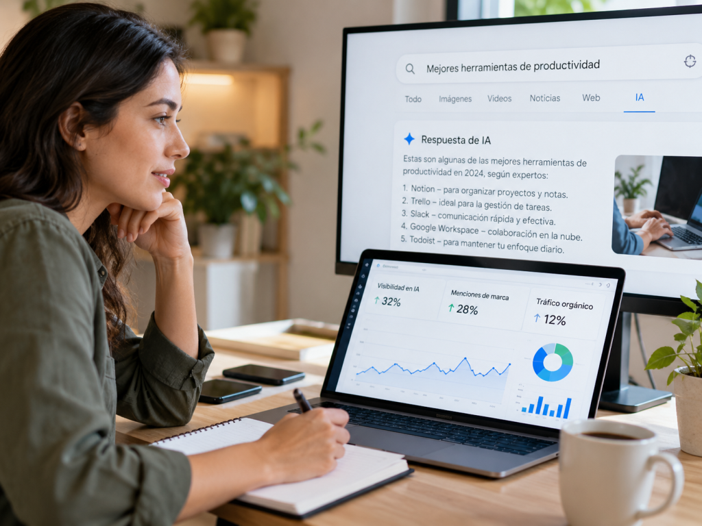 Tu sitio ya aparece en respuestas de IA: qué métricas mirar ahora que Google mide algo más que clics