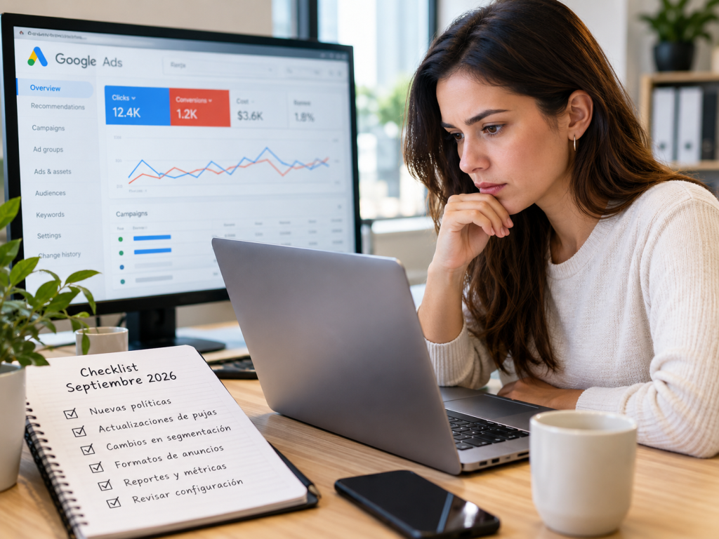 Checklist de septiembre 2026: los cambios de Google Ads que pueden afectar tu cuenta sin que te avisen a tiempo