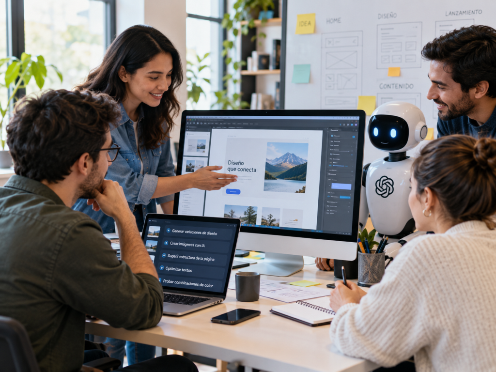 IA co-diseñadora: qué tareas de diseño web ya delega un equipo a la inteligencia artificial (y cuáles no)