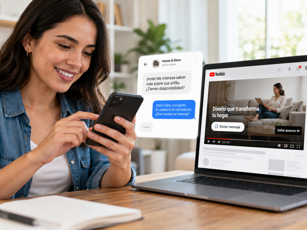 Mensajería integrada en Demand Gen: qué implica que un usuario te escriba desde un anuncio de YouTube