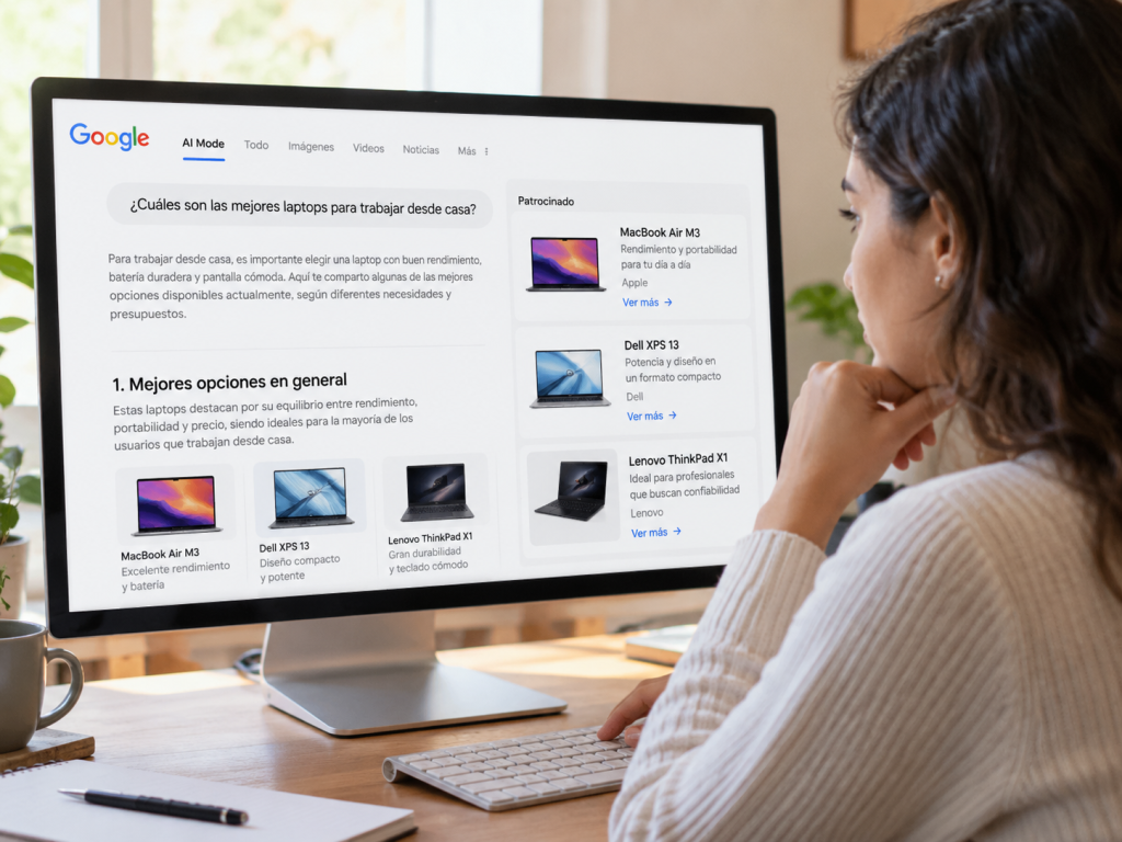 Anuncios dentro de Google AI Mode: qué cambia cuando tu marca aparece en una respuesta generada por IA